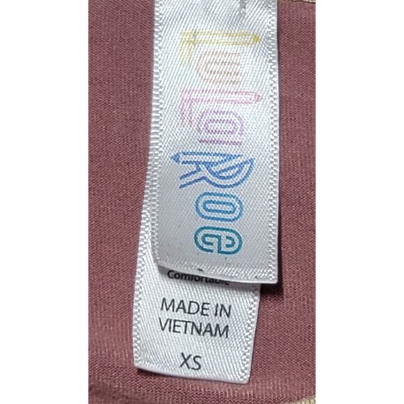 LulaRoe Dusty Rose Tan Hi Low Top XS Lightweight Swing Soft Stretchy Round Neck - Picture 3 of 5